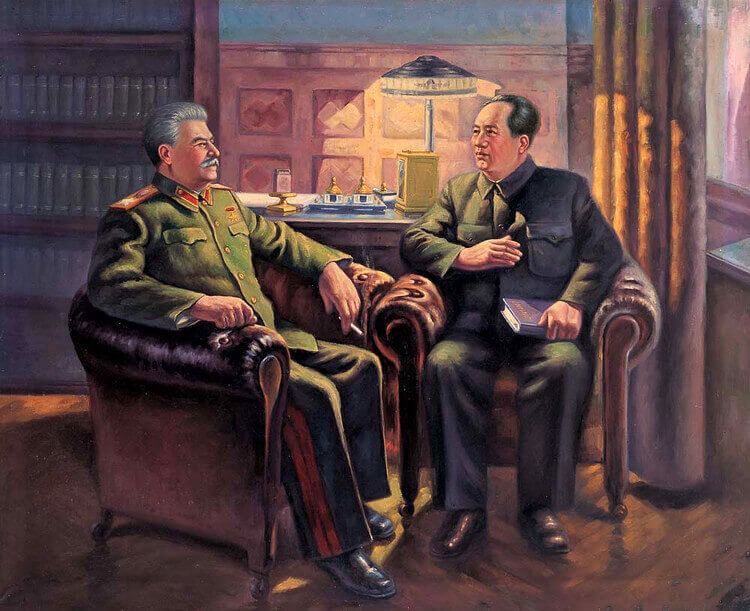 Сталин и Мао Цзедун. 1950 г.