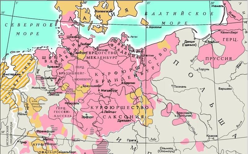 Бранденбург, Саксония и Пруссия