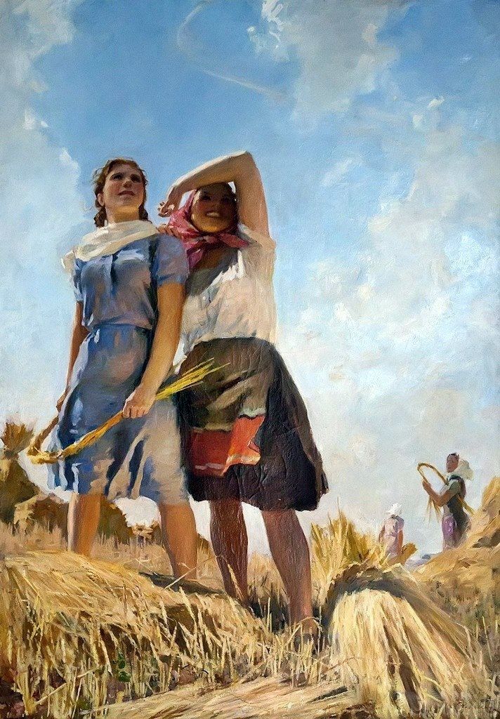 Фёдор Малаев.  Летят самолёты. 1950 г.